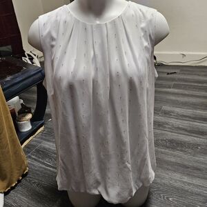 Liz Claiborne White Sleeveless Blouse